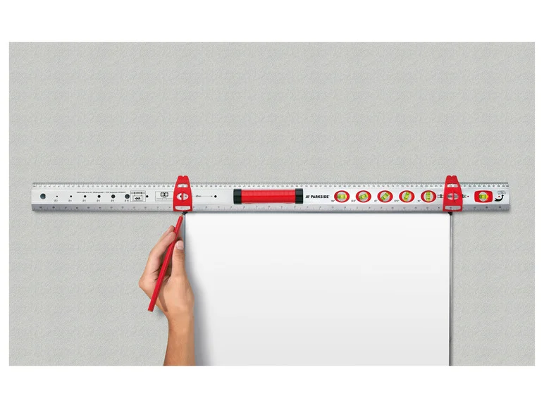 Conjunto de esquadros PARKSIDE®, nível de bolha graduado, esquadro de corte angular