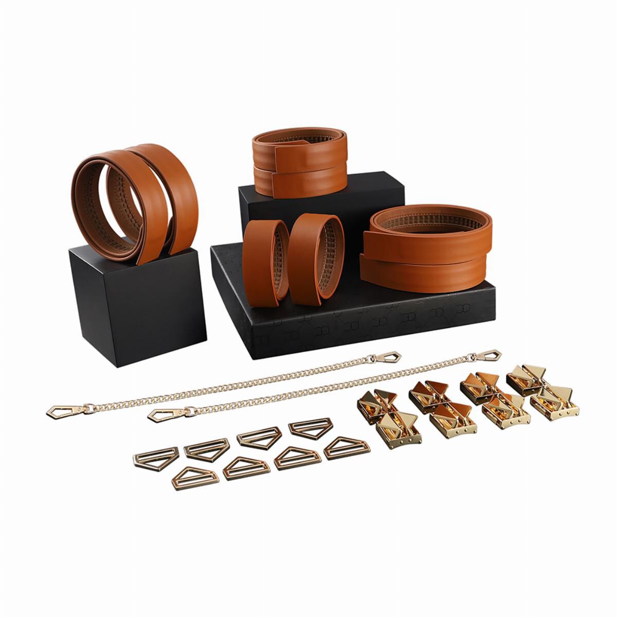 Juego de sujeción Lockink de 8 correas de bondage, color marrón.