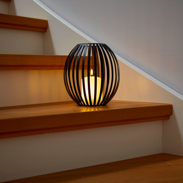 Φανάρι-κερί LED, μαύρο