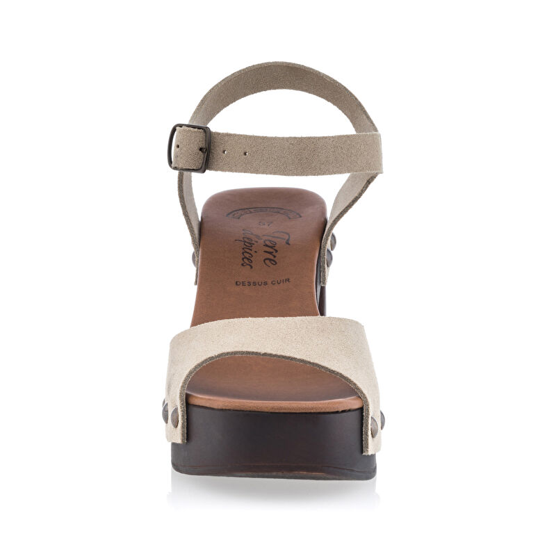Μπεζ γυναικεία mules/τσόκαρα