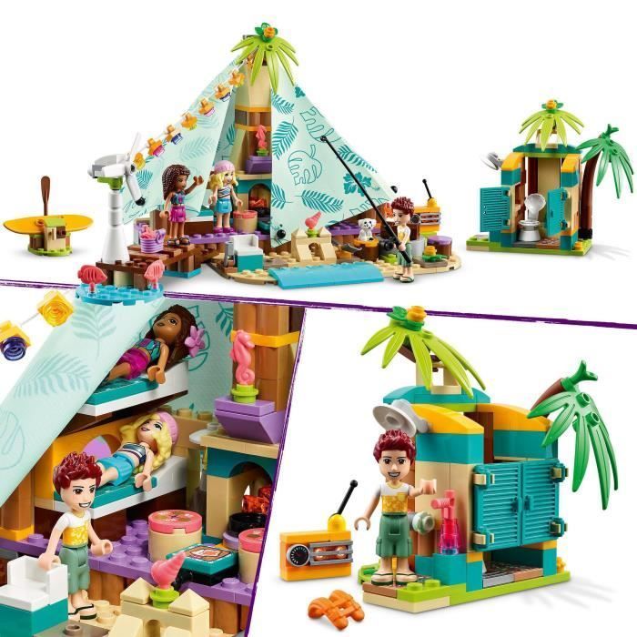LEGO® 41700 Friends Camping Glamour Glamping Set, Toy for Girls and Boys Ages 6+ with 3 Mini-Dolls and Accessories