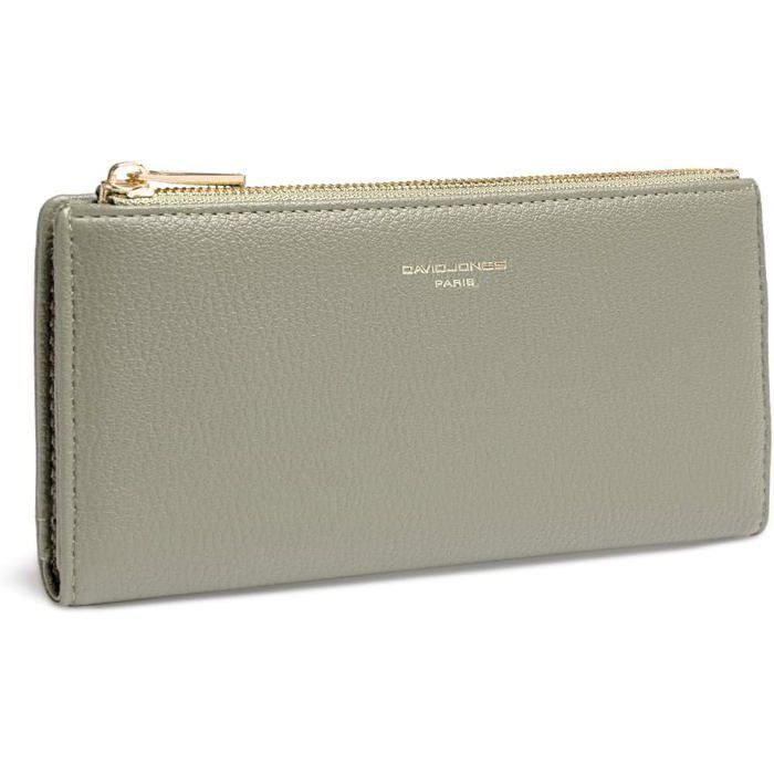 Portafoglio Companion - DAVID JONES - Portafoglio lungo - Similpelle PU - 12 scomparti per carte - Chiusura con cerniera