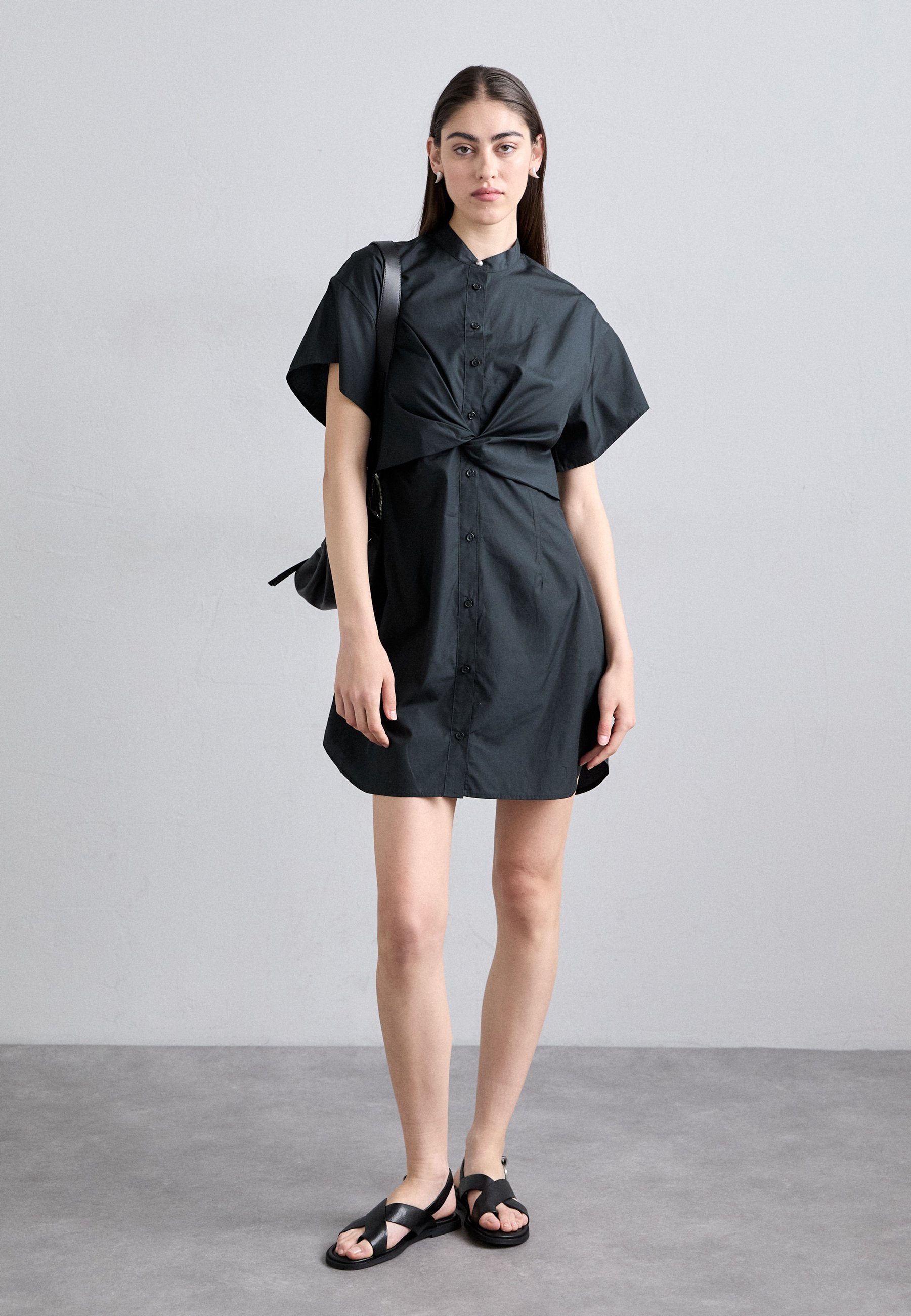 Rag & Bone Gretchen Poplin jurk - Overhemdjurk - zwart