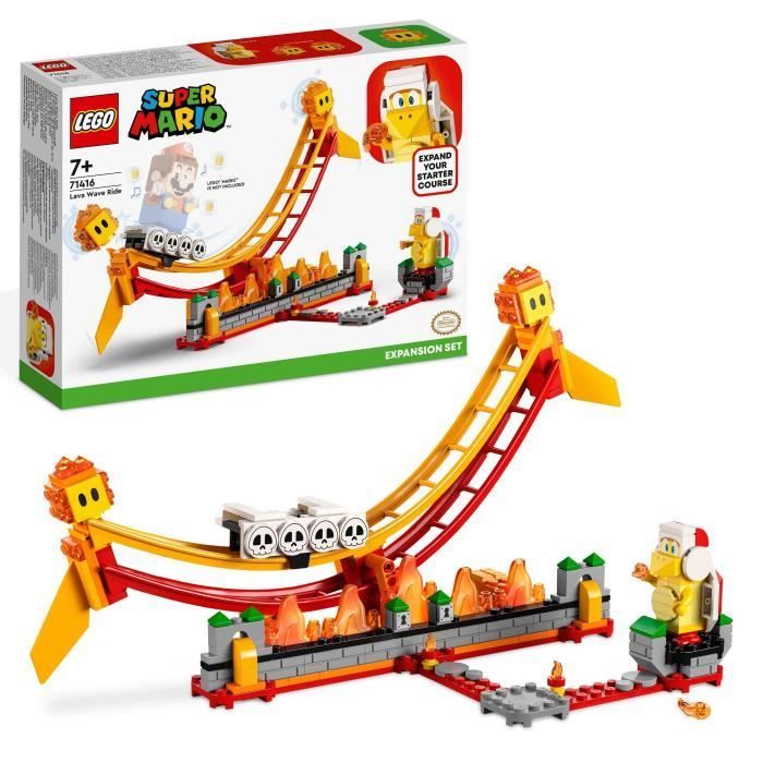 LEGO® Super Mario 71416 Ensemble d'Extension Le Manège de la Vague de Lave, avec Figurines