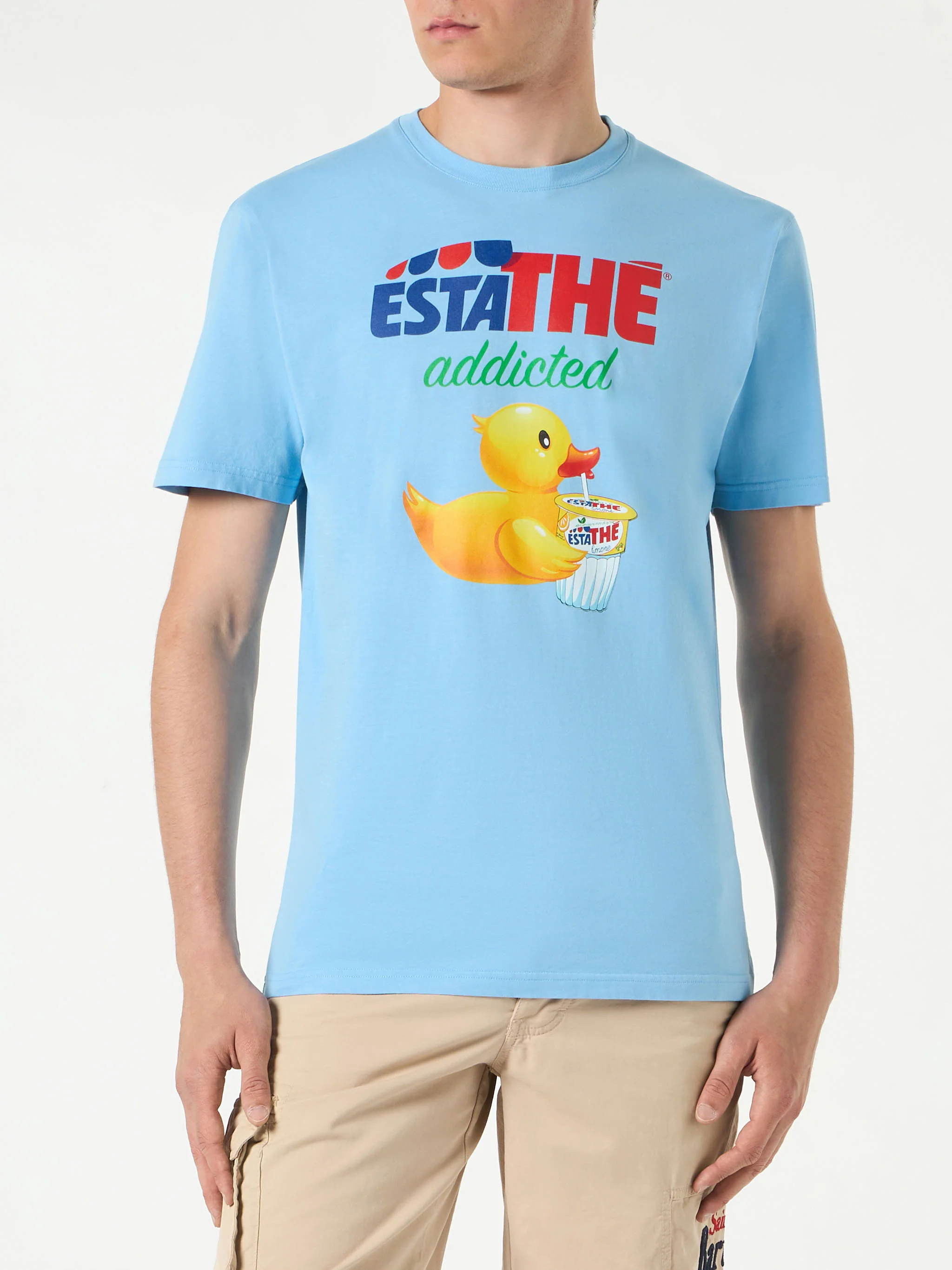 Estathé katoenen T-shirt voor heren met eendenprint | ESTATHE' EDITION