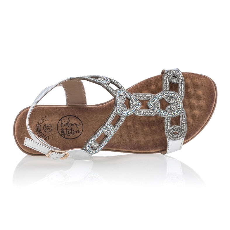 Graue Damensandalen / Zehenfreie Schuhe
