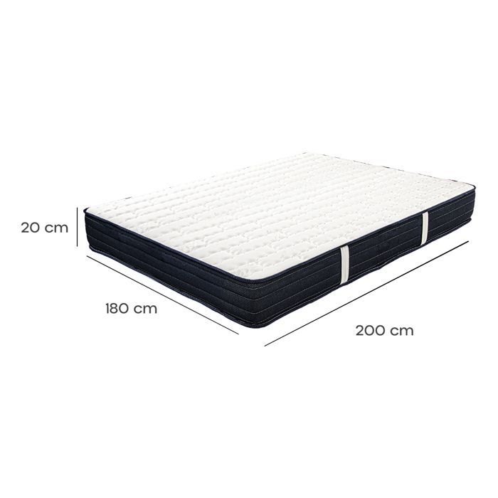 Materasso reversibile NORA, misura King Size, 180x200 cm, realizzato in memory foam altamente adattabile ed ergonomico.
