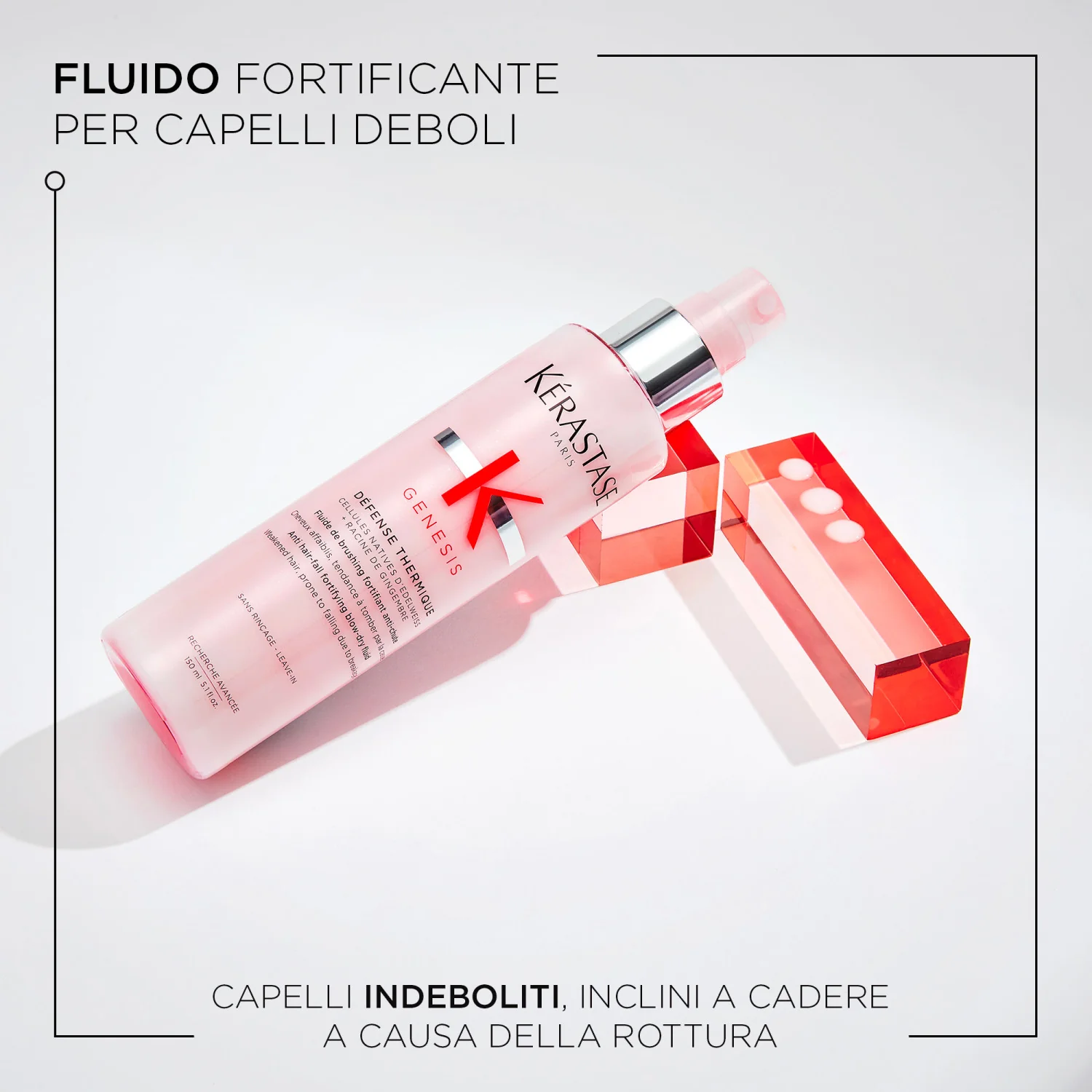 Genesis Défense Thermique - Spray Capelli Styling & Finish, Trattamento Anticaduta Capelli, Spray Termo Protettivo