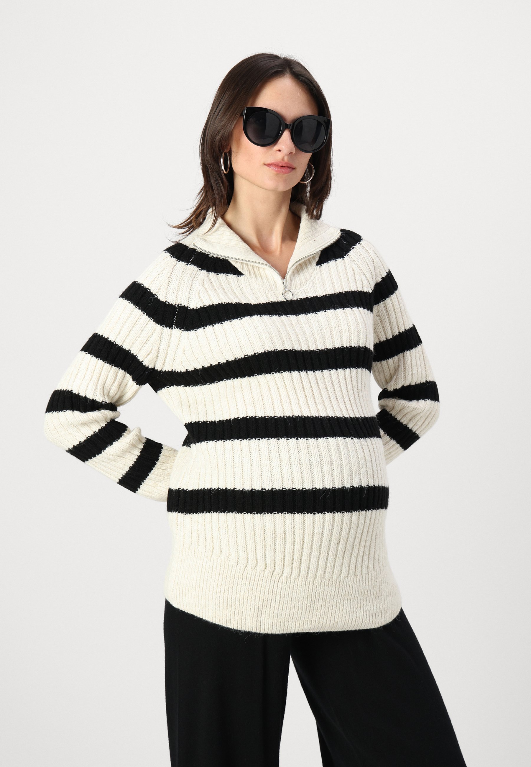 ONLY MATERNITY OLMLEISE FREYA - Trui - berkenhout/zwart