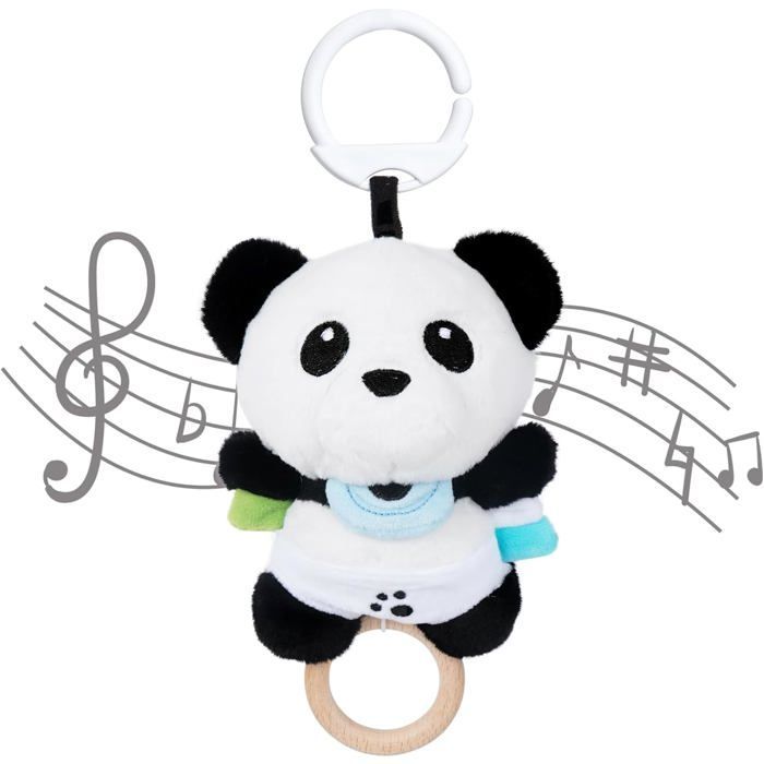Musical Baby Panda Plush Toy with Soft Music | Developmental Toy for Stroller and Crib | Ideal Newborn Gift