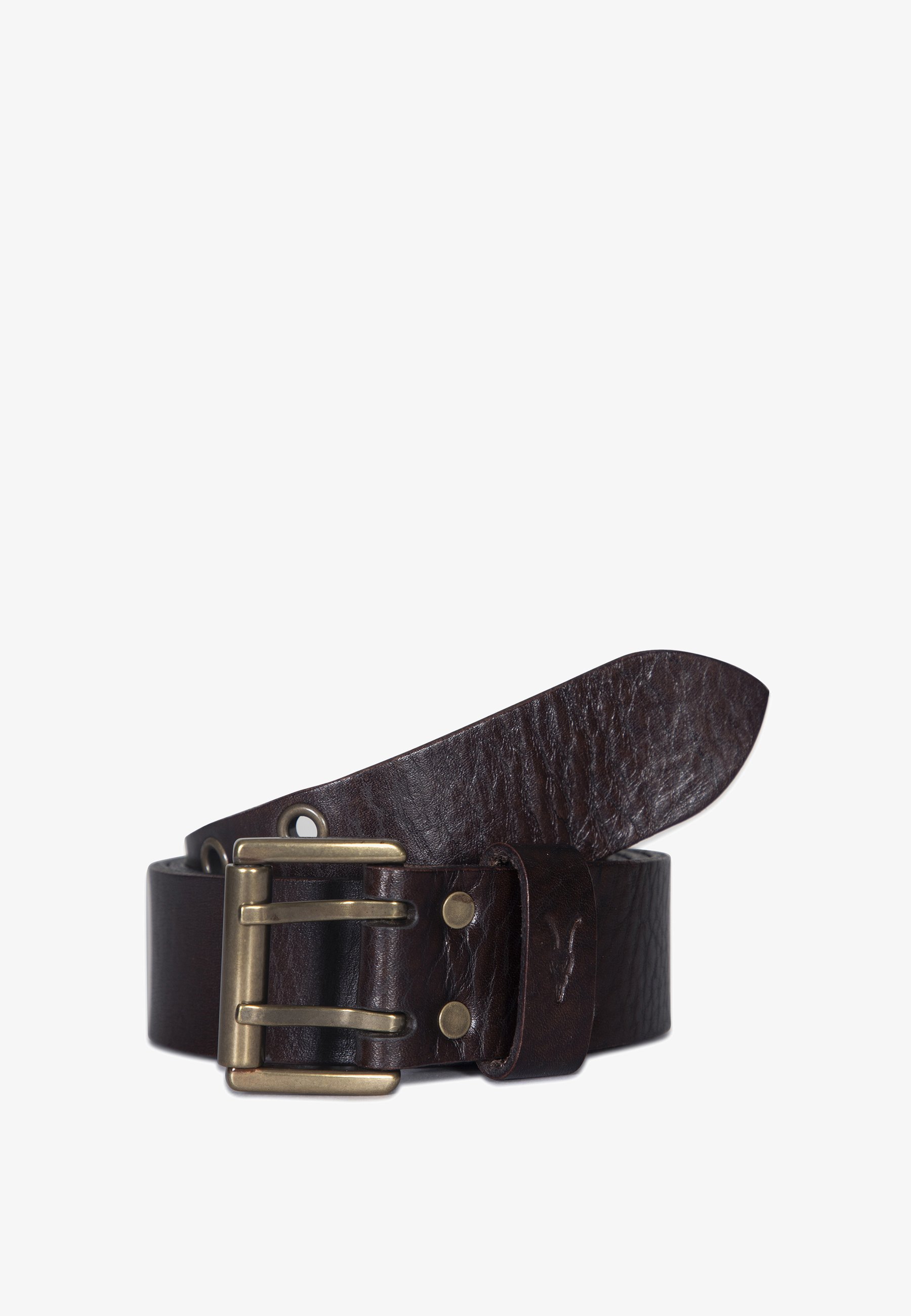 AllSaints riem met verweerde oogjes - bruin