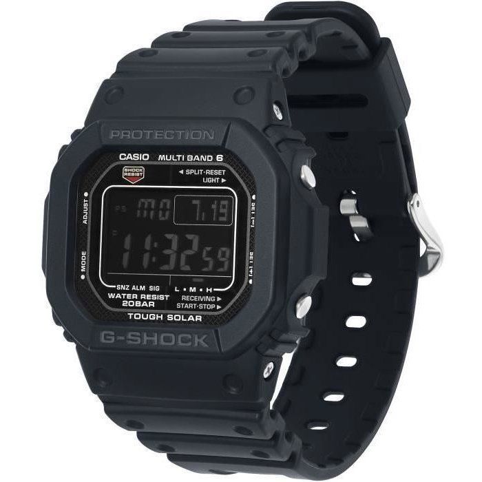 Reloj Casio G-Shock The Origin para hombre, color negro, con energía solar y resistencia al agua de 20 ATM.