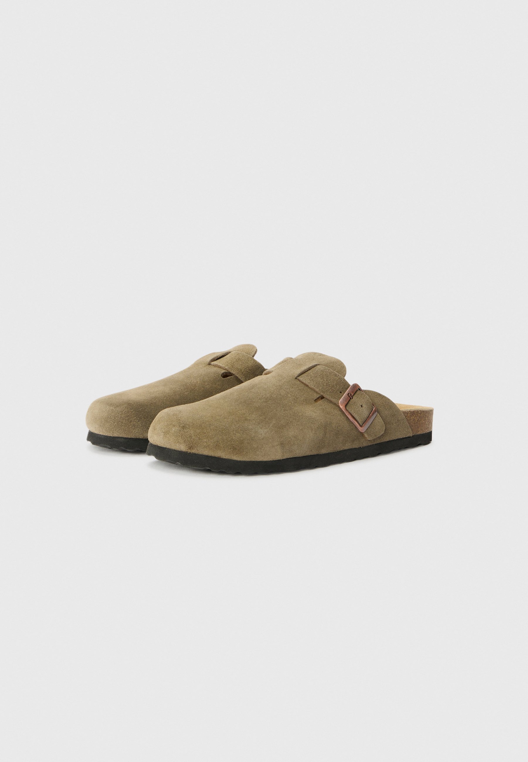 Pier One Leder-Hausschuhe Unisex - Braun