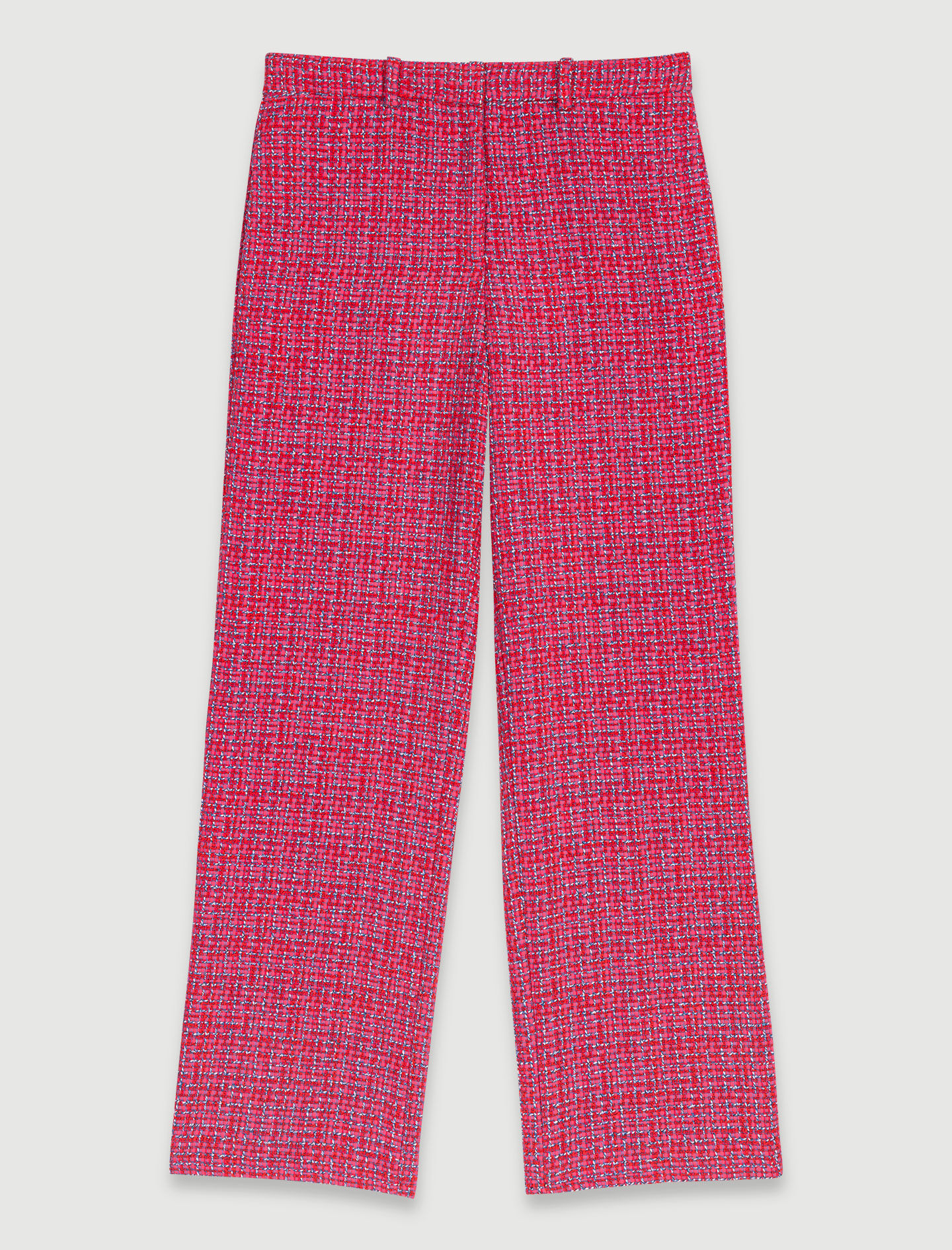 Pantaloni fuchsia tweed