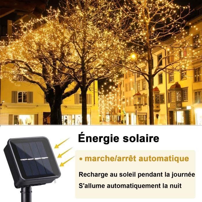 Guirlande lumineuse - ABURNUDREY - 40m - 400 LED - 8 Modes - Blanc Chaud - Lot de 2