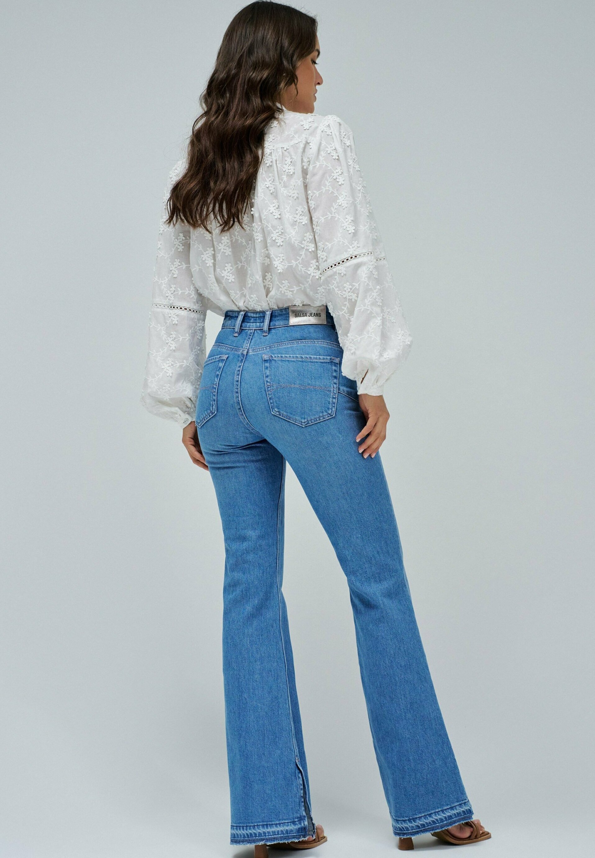 Salsa Jeans FAITH PUSH IN FLARE - Jeans a zampa d'elefante - blu