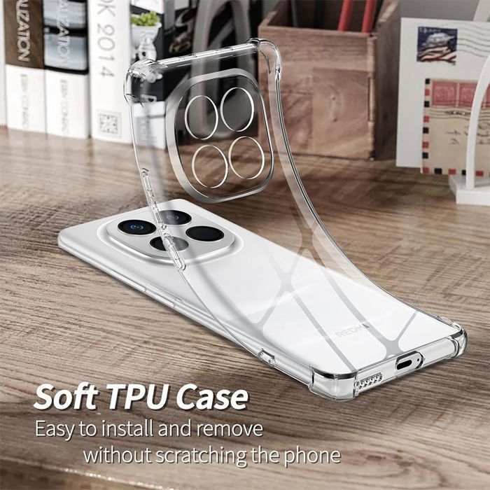 Capa + 2 Protetores de Tela de Vidro Temperado para Xiaomi Redmi Note 15 5G/4G - Proteção Fina e Transparente em Silicone Resistente a Impactos