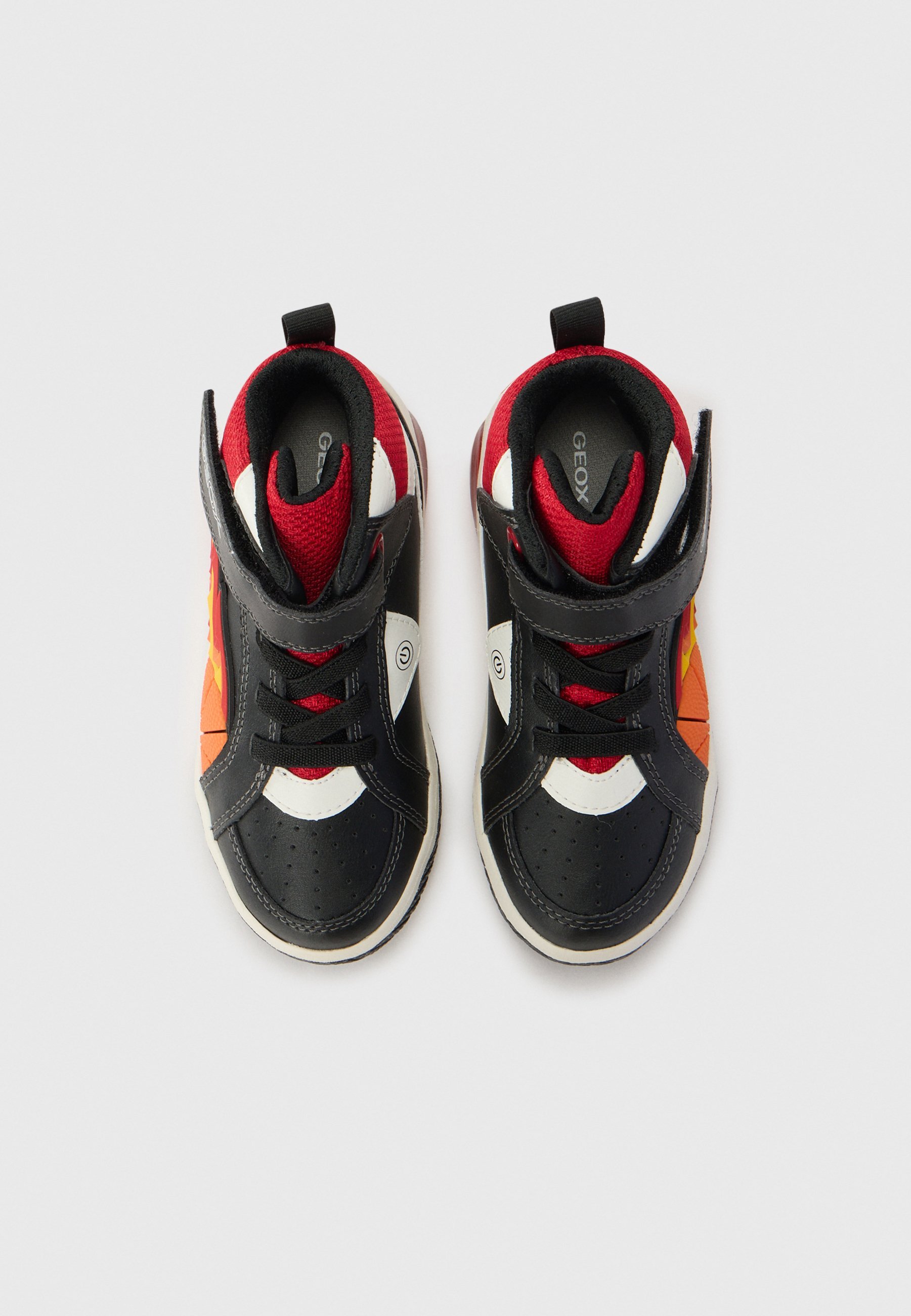 Geox LIGHT UP INEK - Chaussures bébé - noir/rouge
