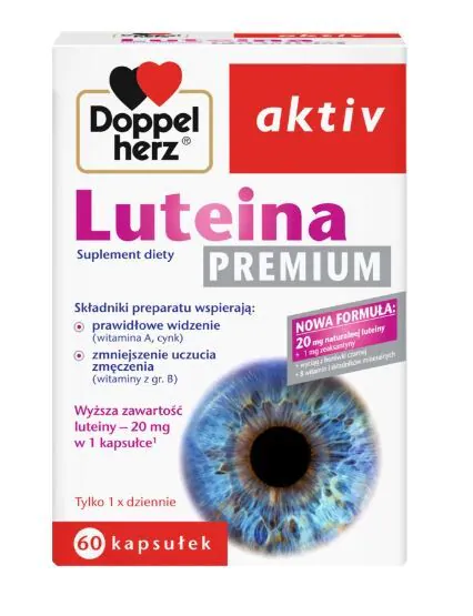Doppelherz Aktiv Luteina Premium, Suplement diety zawierający składniki wspomagające wzrok, Kapsułki