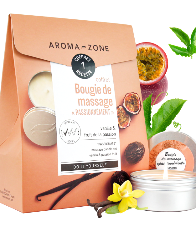 Kit cosmétique maison Bougie de massage Passionnément