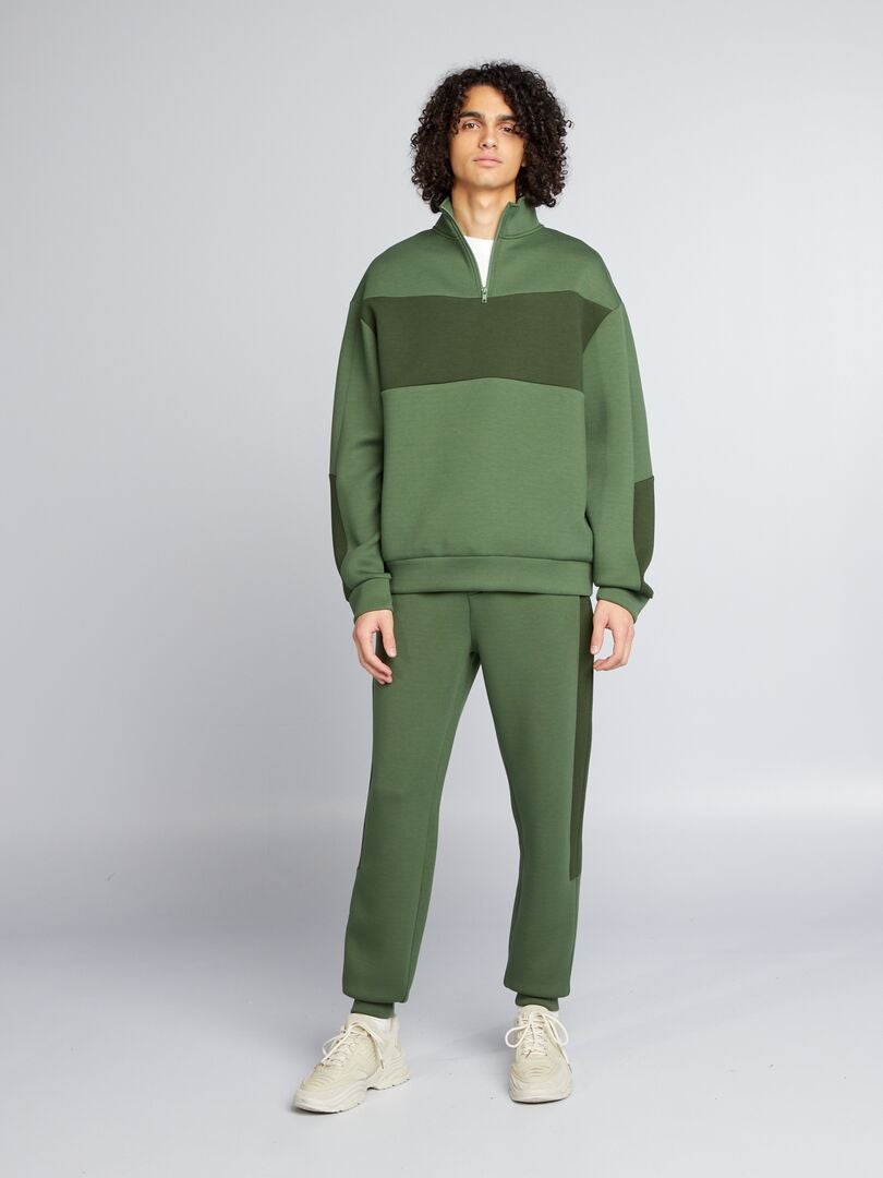 Tweekleurige joggingbroek - GROEN