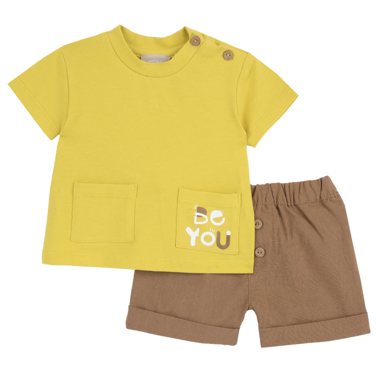 Geruite T-shirt en korte broek set