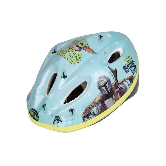 STAR WARS Mandalorian Casque de vélo sécurisé pour garçon, réglable 52-56 cm