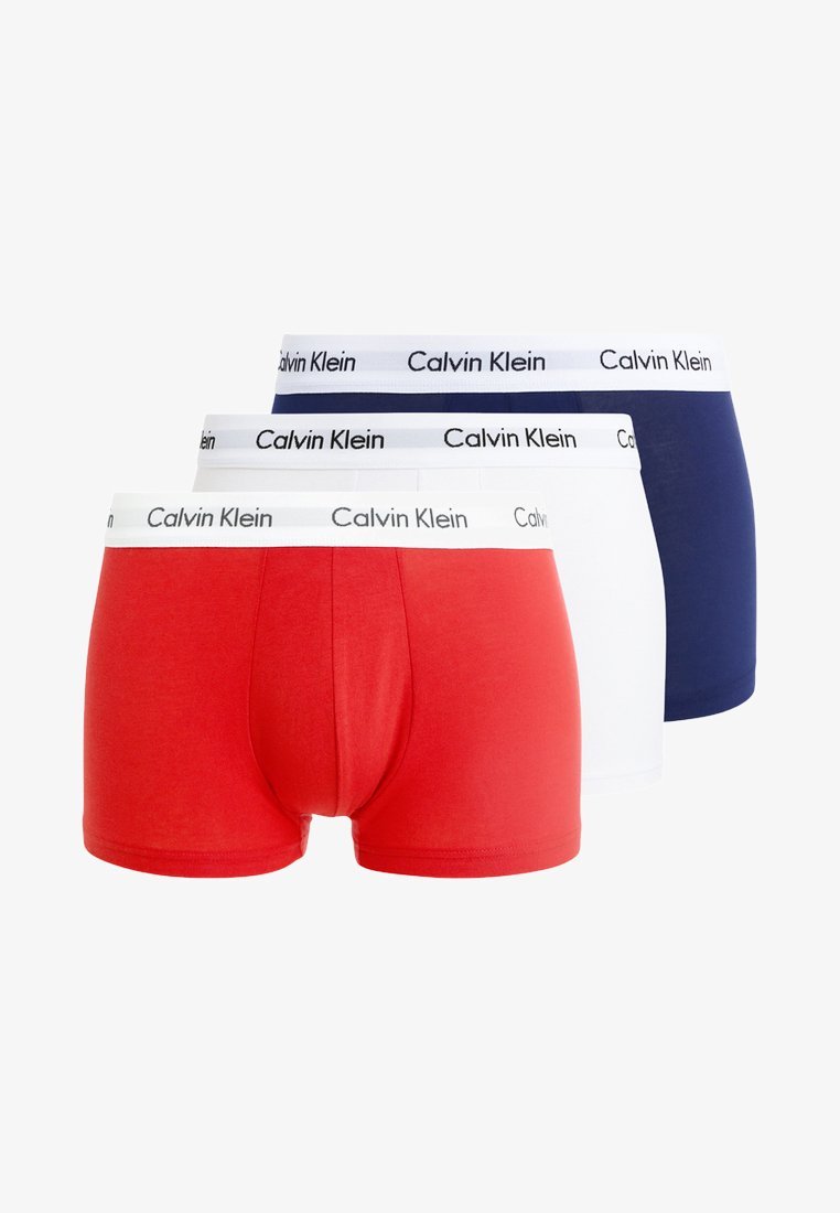 Calvin Klein Underwear LOW RISE TRUNK STRETCH 3 PACK - Chiloți de baie - white/red ginger