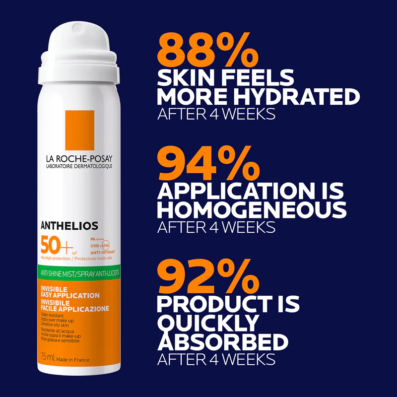Spray facial refrescante antibrilho La Roche-Posay Anthelios FPS 50+