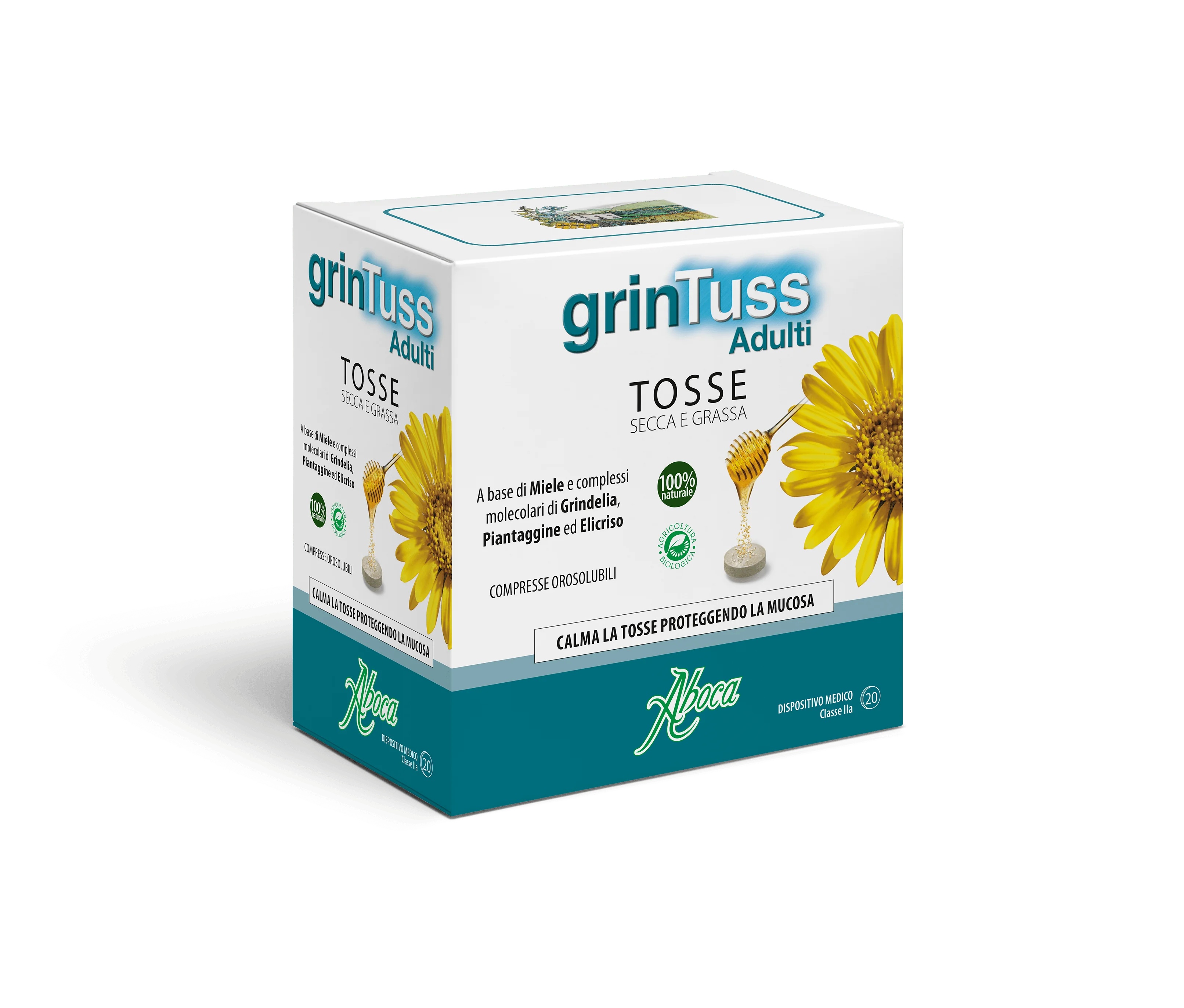 ABOCA Aboca Grintuss Volwassenen 20 orodispersibele tabletten Behandeling van droge hoest met slijm