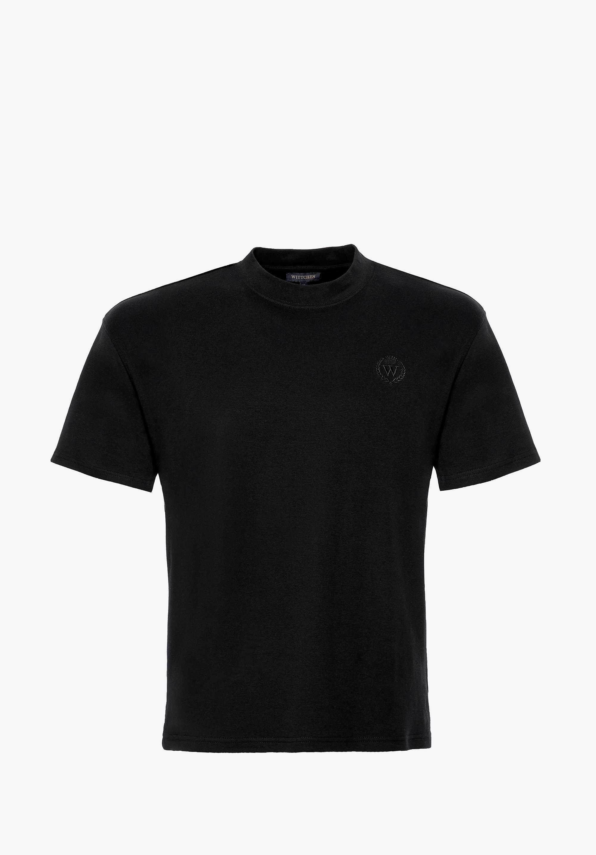 T-shirt męski z bawełny czarny