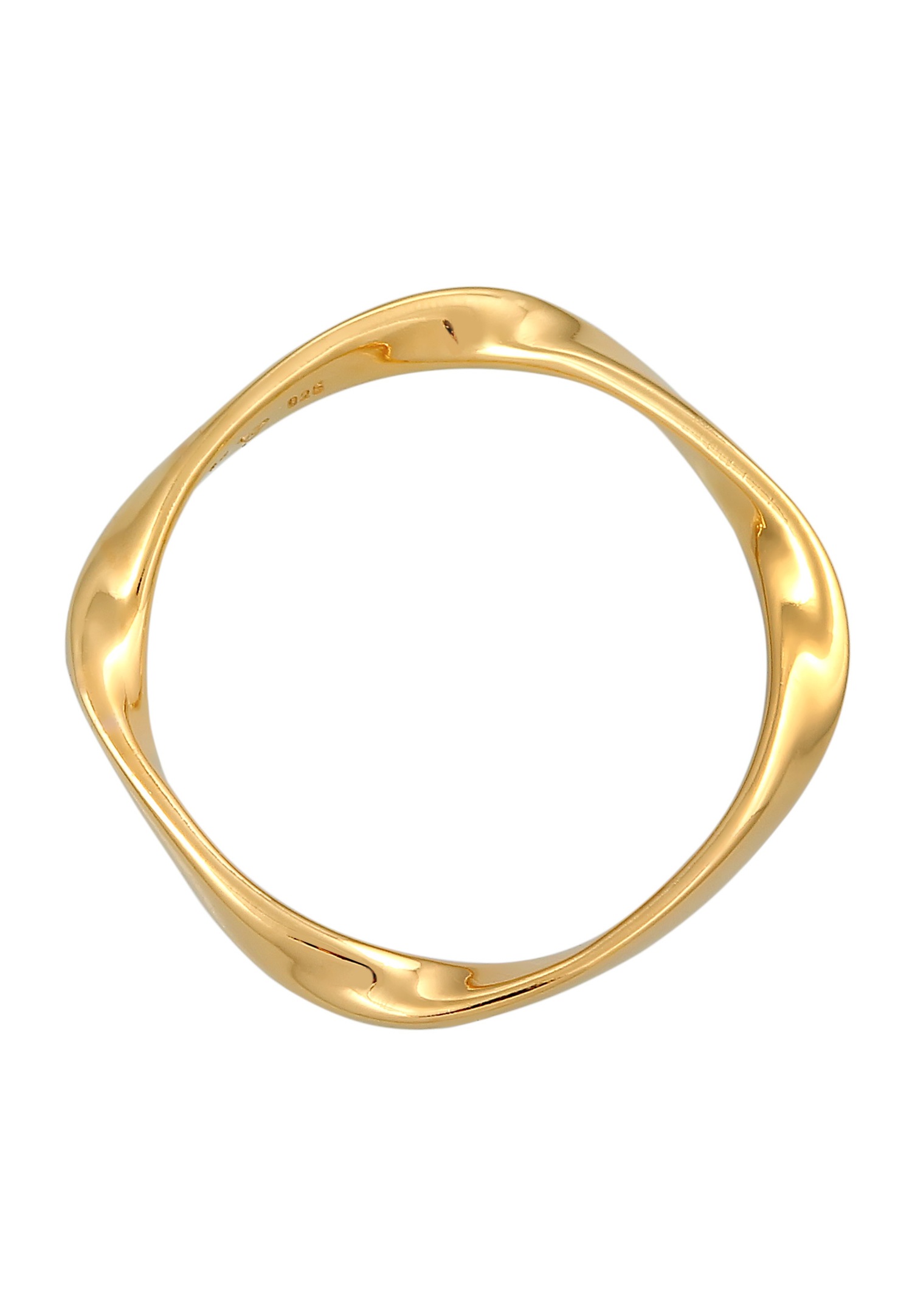 Elli Femmes bande torsadée pile basique en argent sterling 925