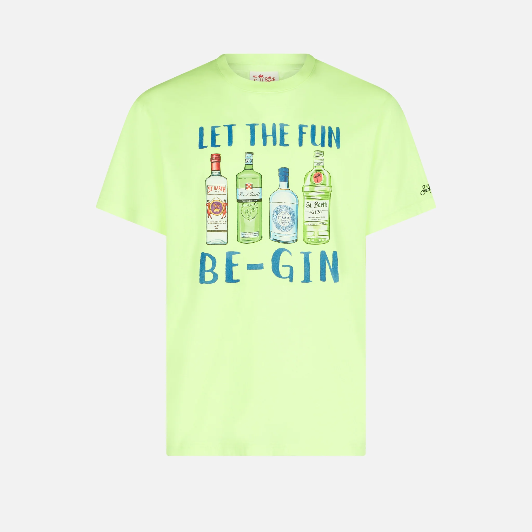 Heren katoenen T-shirt met Let the Fun Be-Gin print