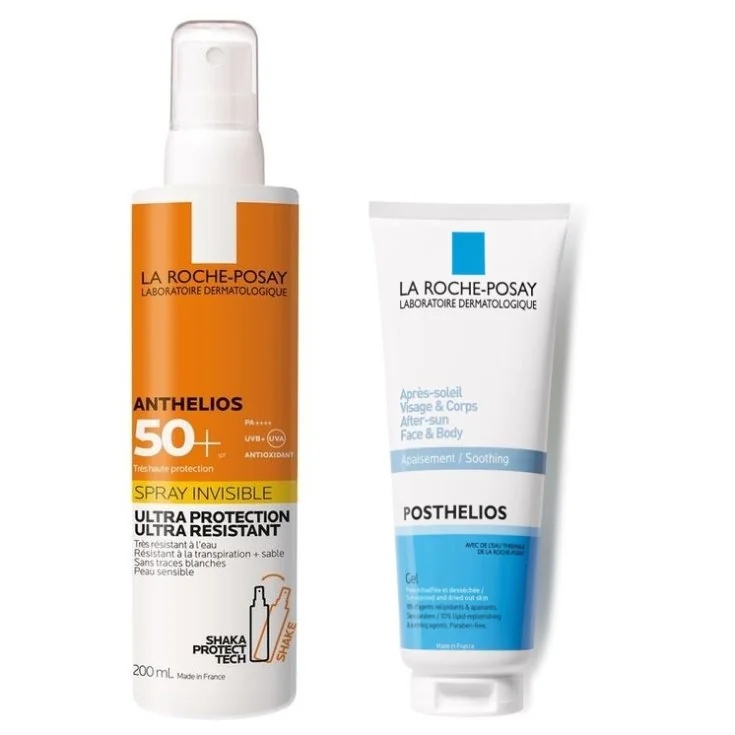 LA ROCHE POSAY La Roche Posay Anthelios Shaka spray 200 ml + Posthelios after sun 100 ml Zon- en aftersunbescherming