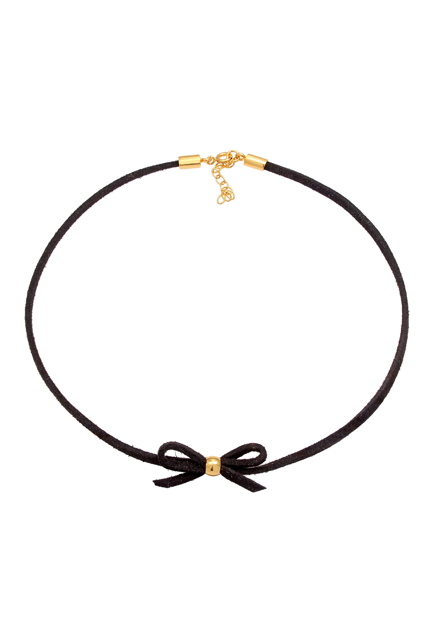 Elli Femmes choker look velours noir en argent sterling 925