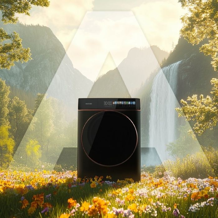 Lavatrice a carica frontale Cecotec Bolero DressCode 9900 da 9 kg, con tecnologia Inverter, display a colori, finitura acciaio, 1400 giri/min e schermo da 10,3