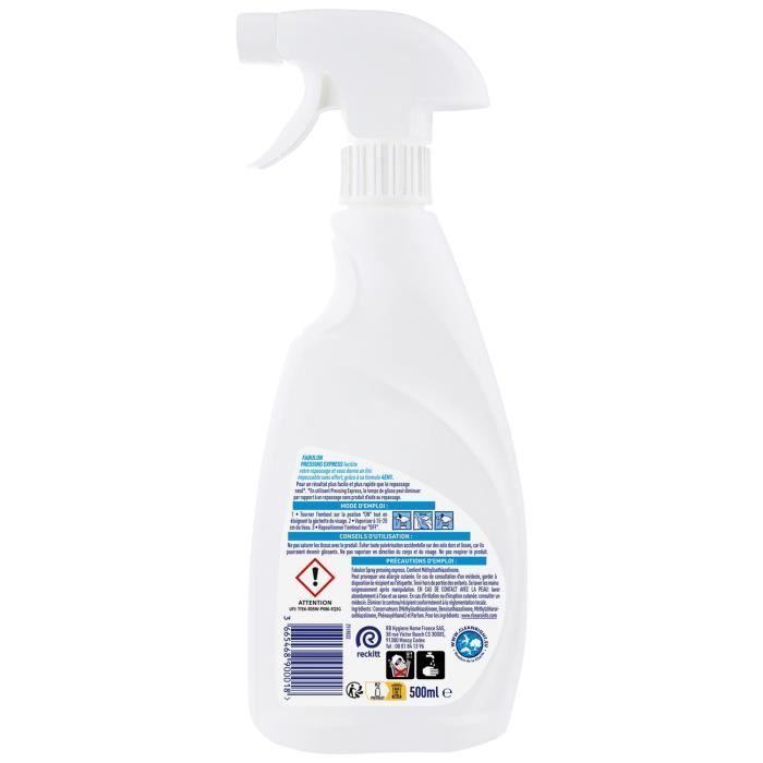 Spray repassage express 4en1 - FABULON - 500ml - Facilite le repassage - Fini impeccable - Mixte