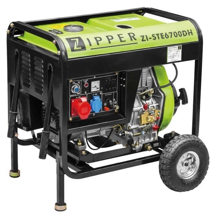 Generador - ZIPPER - ZI-STE6700DH - Diésel - 6000W - Silencioso