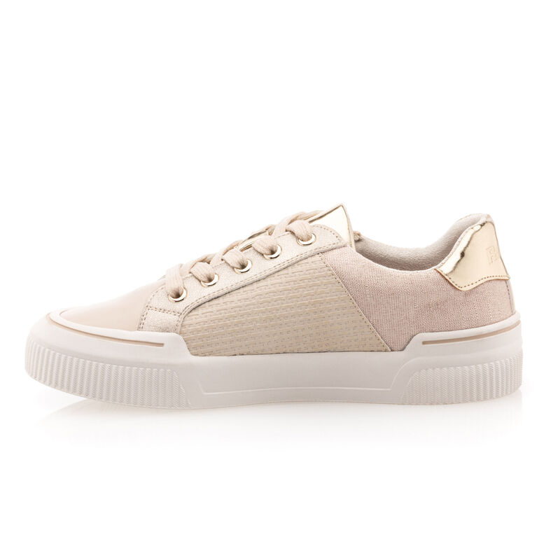 Zapatillas deportivas para mujer color beige.