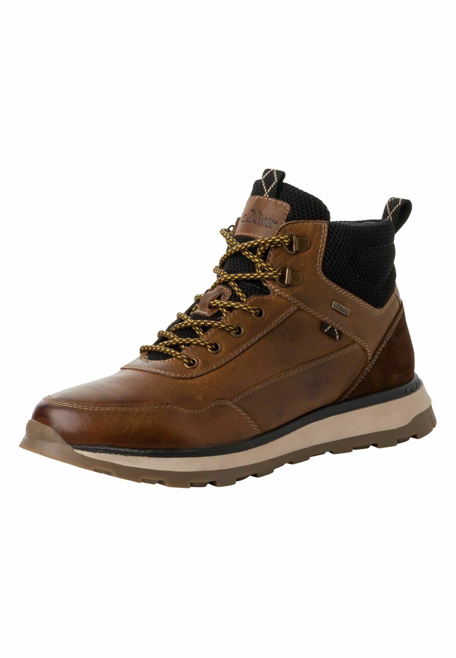 Botas de cano curto com cadarço s.Oliver - conhaque