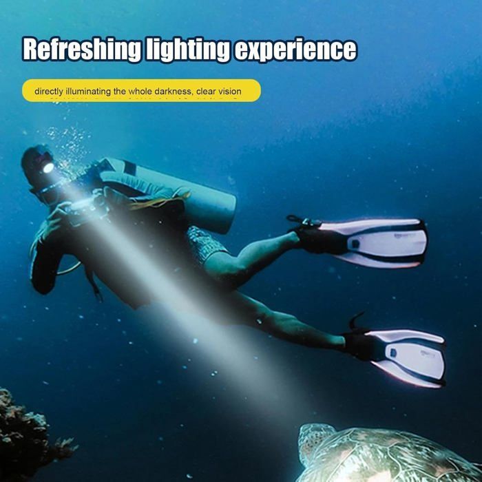 Waterdichte LED-onderwaterlamp met instelbare helderheid — Ideaal voor duiken, nachtvissen en verkenningstochten.