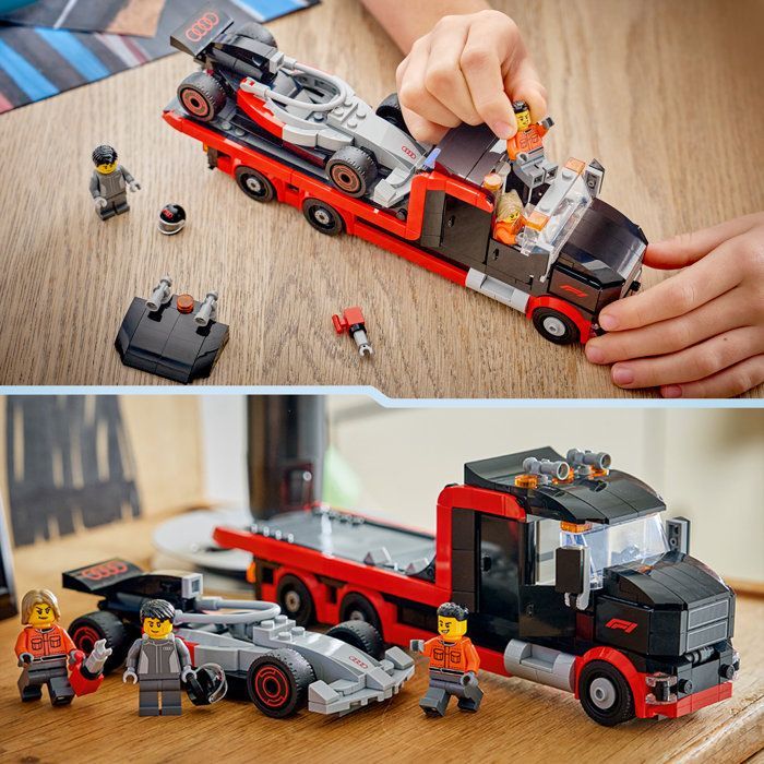 LEGO City 60493 Camion de F1 avec Voiture de Course de F1 Audi - Jouet dès 7 ans - Cadeau