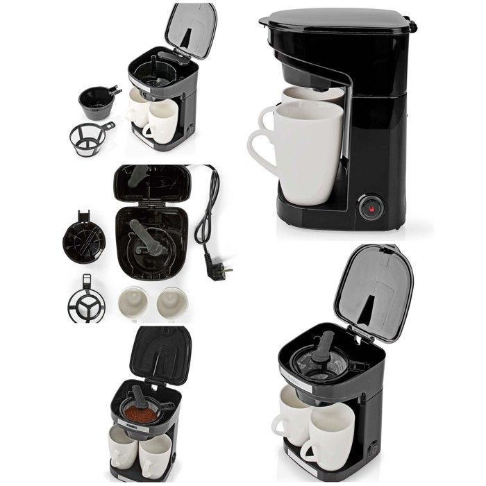 Cafetière électrique - LIVOO - Duo 2 Tasses - 450W - Compacte - Filtre nylon 0,25L
