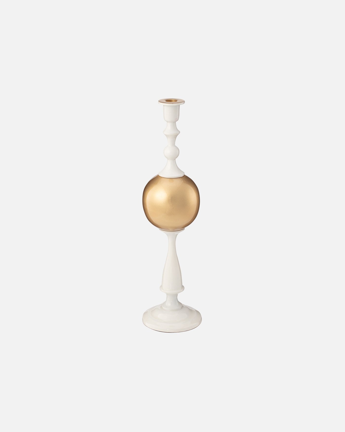 PIP Studio Držač za svijeće Sfera Metal Bijelo/Zlatno - Bijelo/Zlatno 44 cm