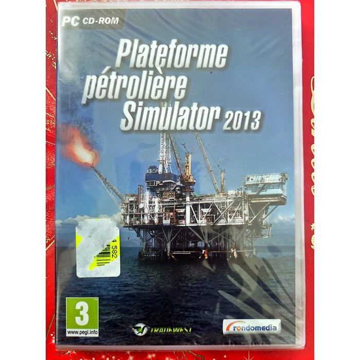 Simulador de plataforma petrolífera 2013 para PC en CD-ROM, en francés, simulación de gestión comercial en Occidente, PEGI 3+, nuevo en blíster.
