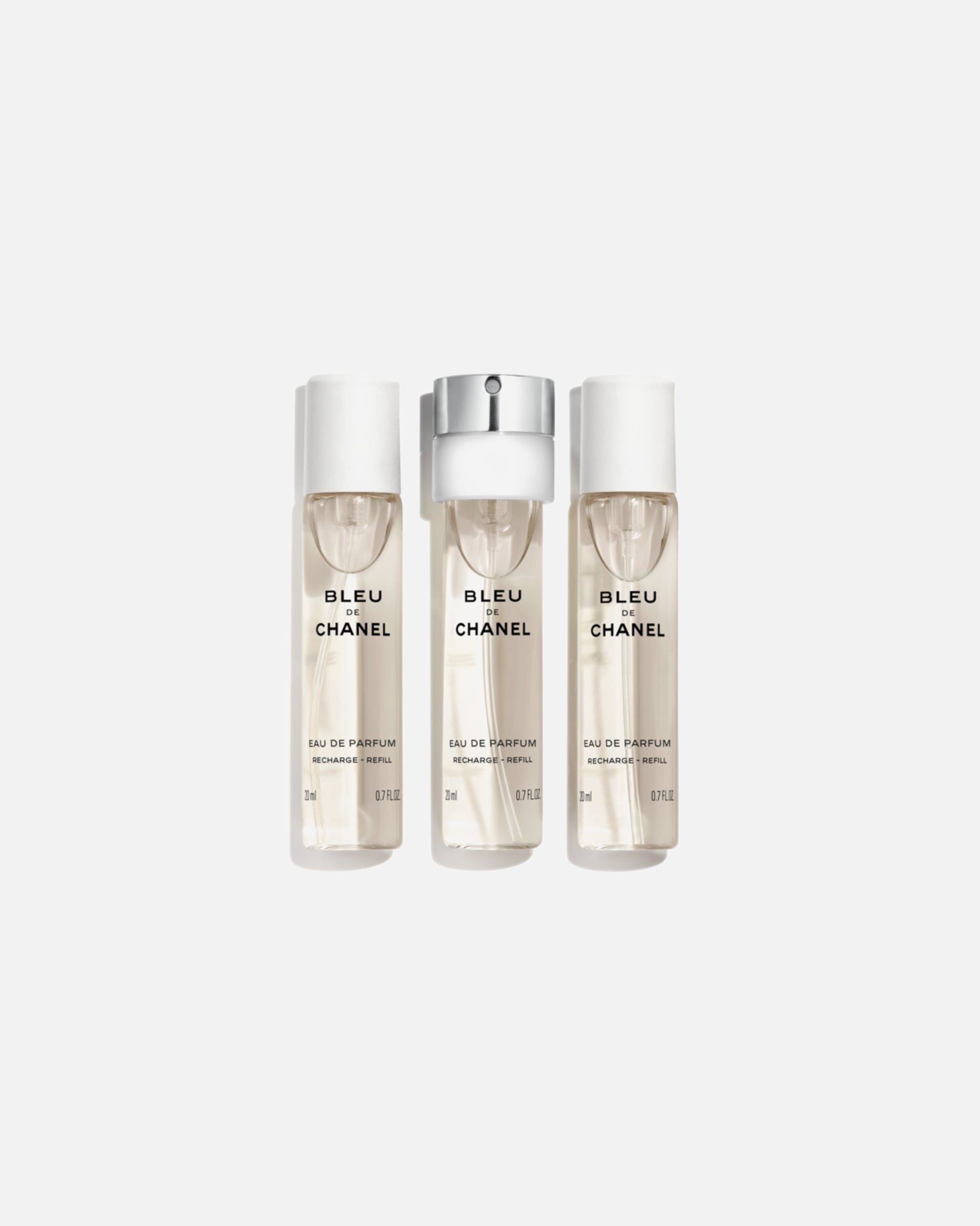 CHANEL Eau de Parfum BLEU DE CHANEL EAU DE PARFUM TWIST AND SPRAY - 3x Refills (20 ml hver) uden forstøver - 60 ml