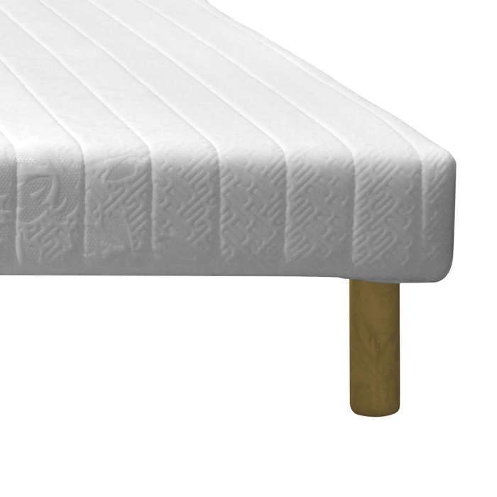 Base de cama Comfort 140x190 de Sampur | Duradera y cómoda - Estructura de madera y listones anchos - Patas incluidas - Zonas de descanso independientes