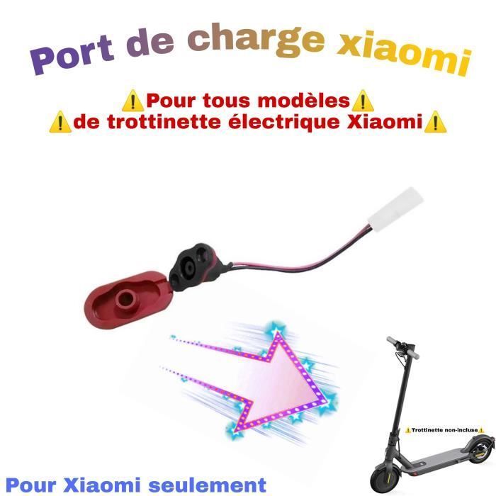 Puerto de carga para patinetes eléctricos Xiaomi M365 y Aovo - Rojo - Adulto