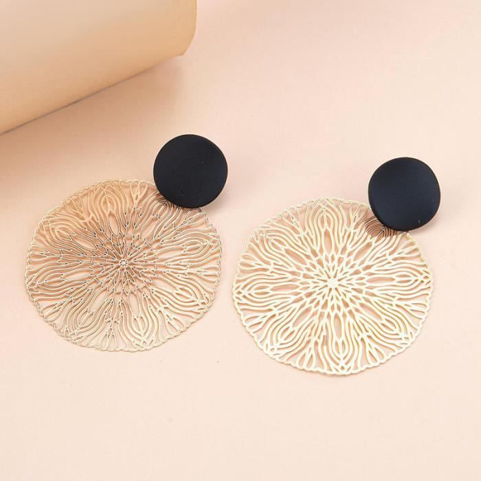Boucle d'oreille pendante creuse pour femme