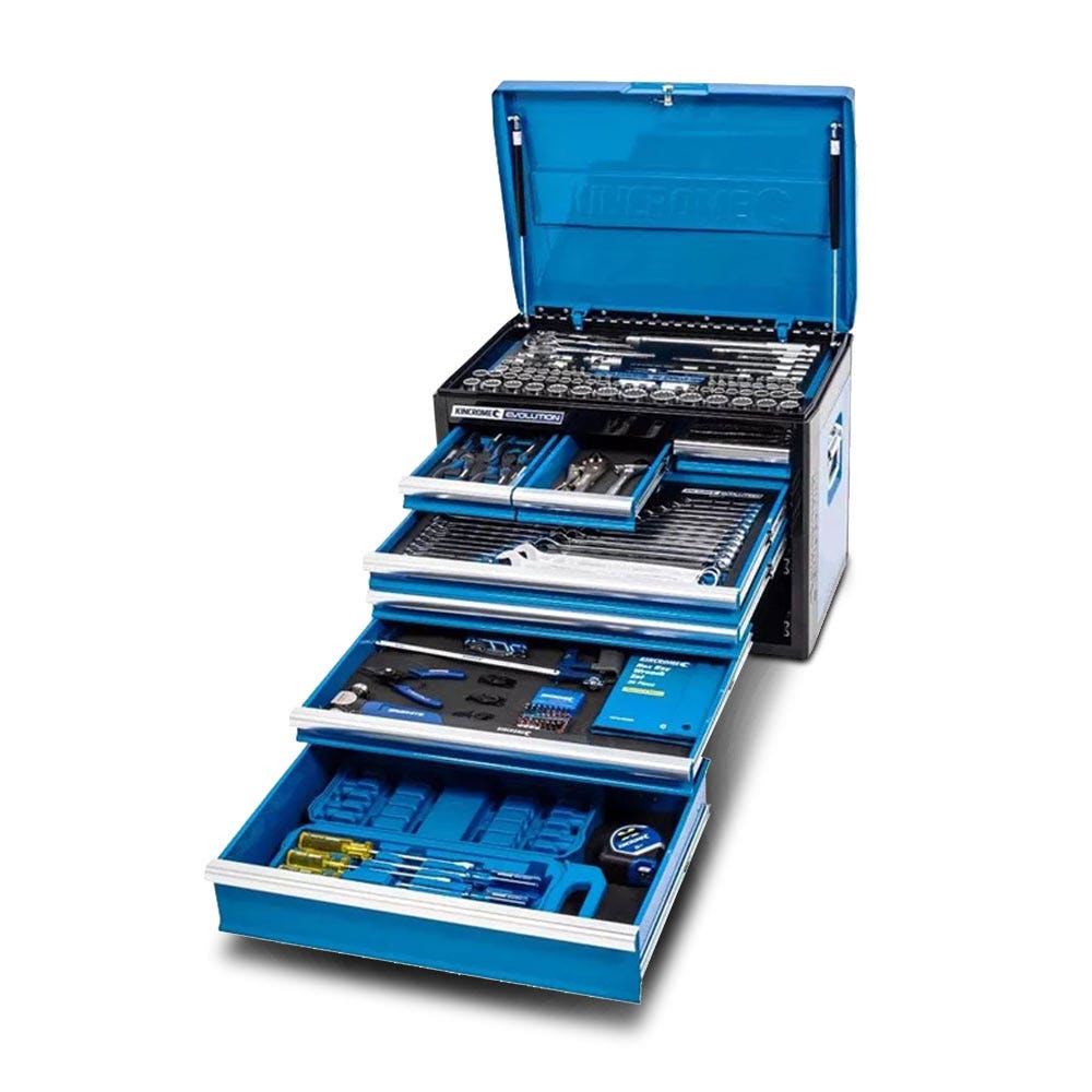 Conjunto de ferramentas KINCROME Evolution TFL, 207 peças, 7 gavetas, caixa de ferramentas profunda P1705